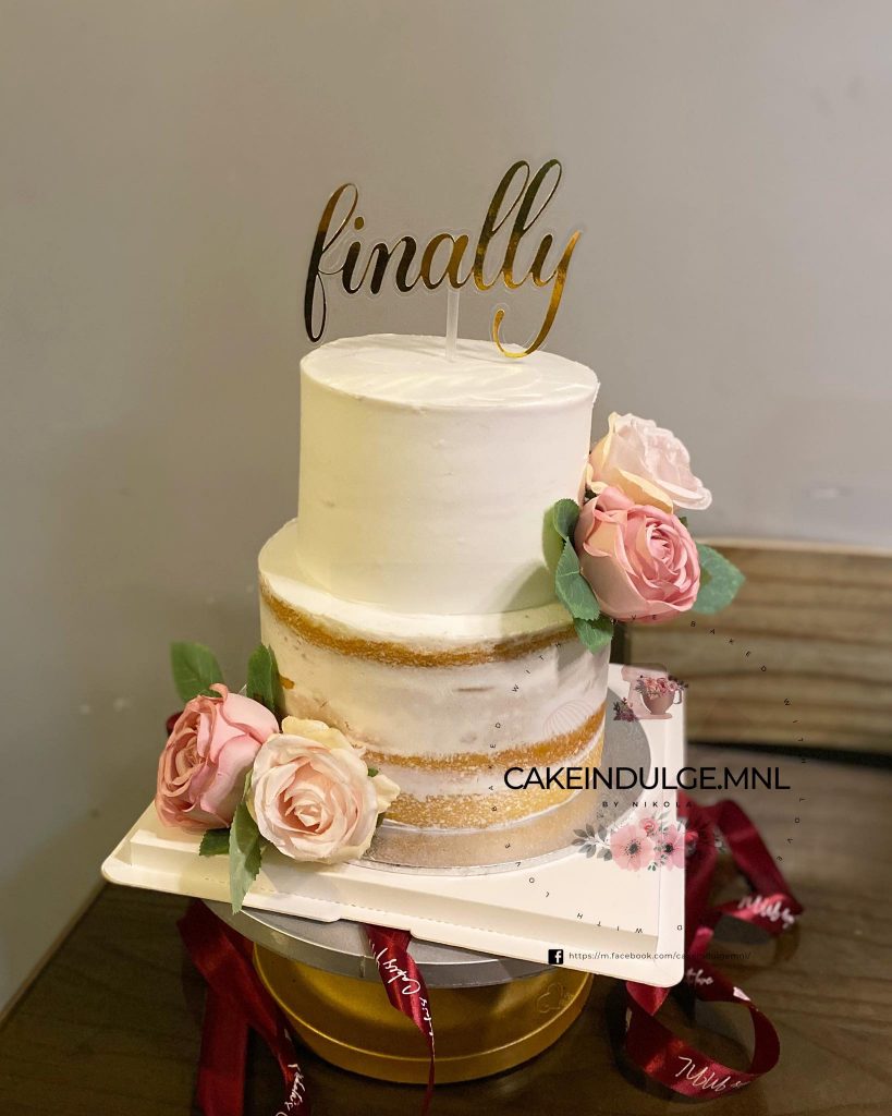 Semi Naked Cake With Roses CakeIndulge PH