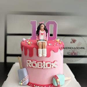 Pink Roblox Cake for Girl