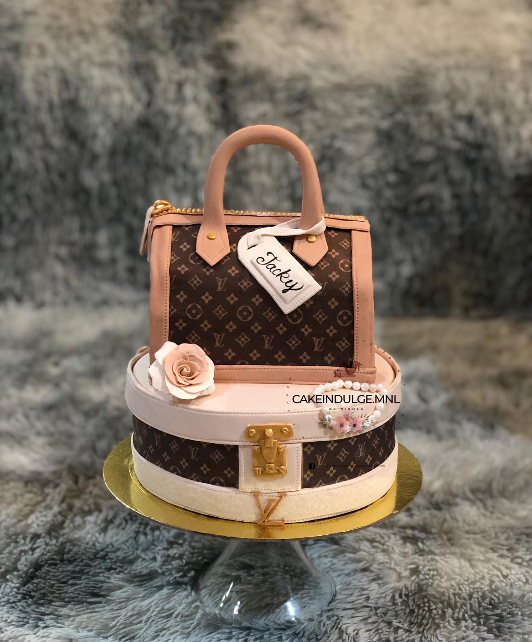 Louis Vuitton Designer Handbag Cake How to Make  Decorated Treats