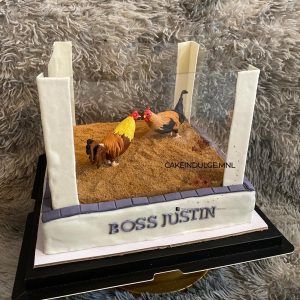 Rooster Battle Cake