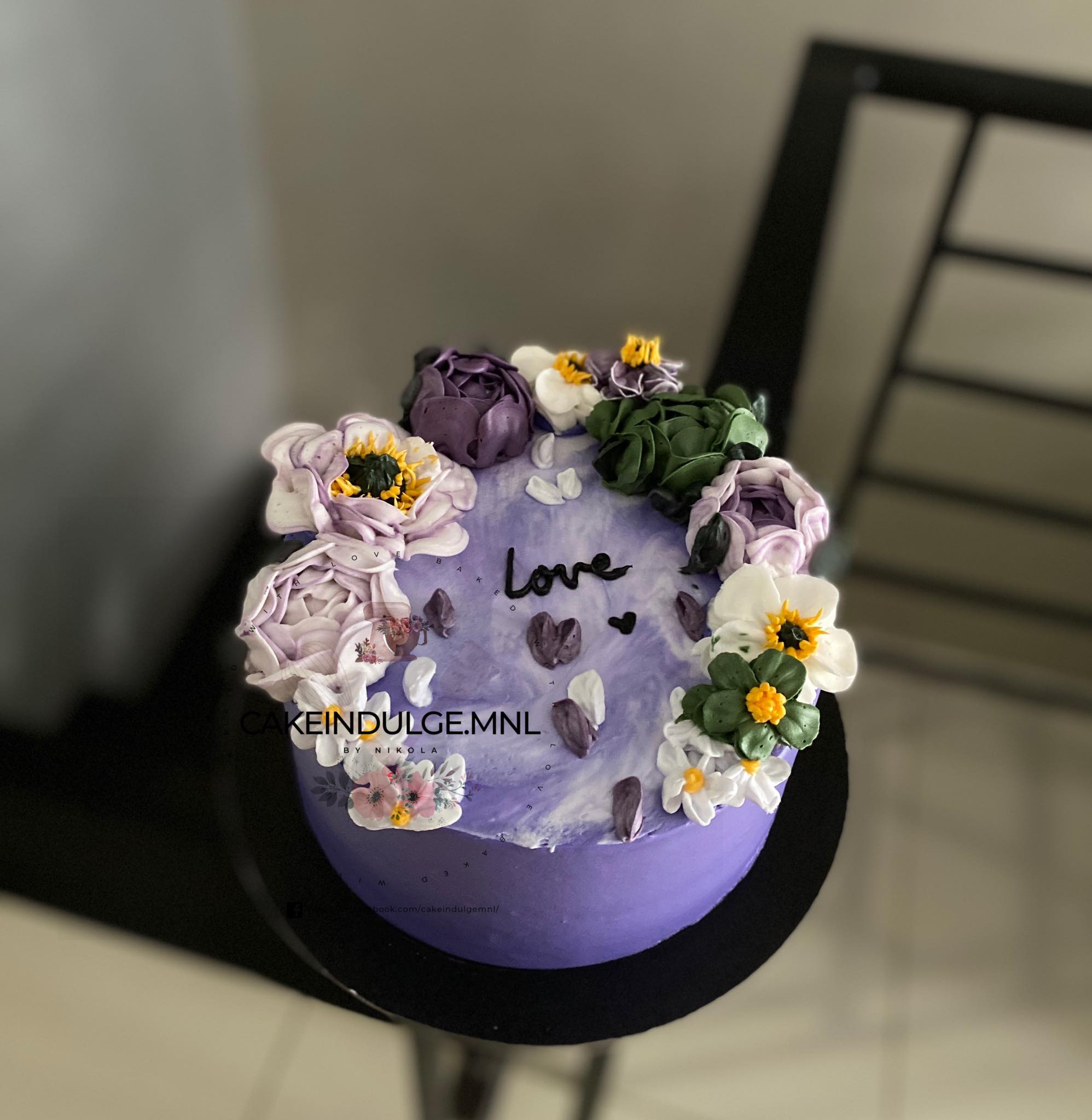 Purple Cake Flowers