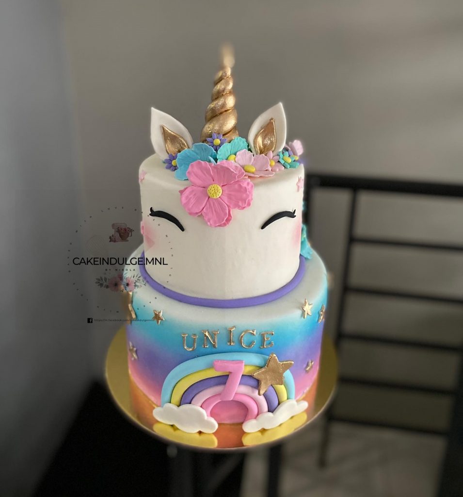 Two Tier Unicorn Floral Cake Cakeindulge Ph