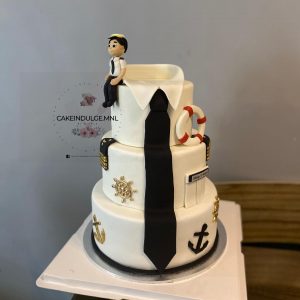 Three-tier Seaman Uniform Cake