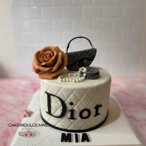 Dior White Cake with Rose