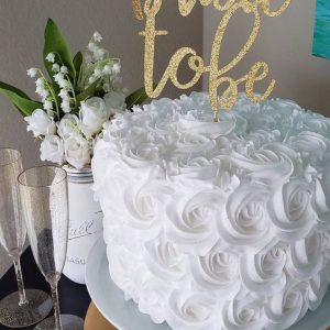 Elegant Bridal Swirl Cake