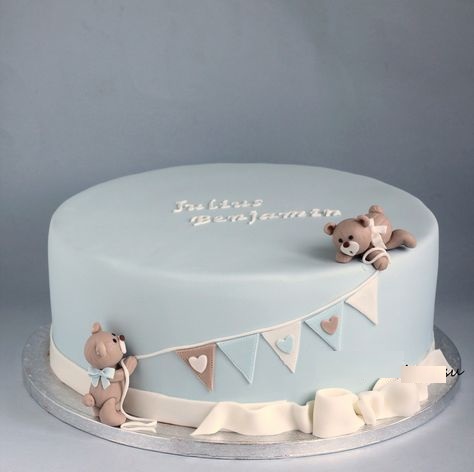Customized Cake-Teddy Bear cake with macaron – Annabella Patisserie Macarons