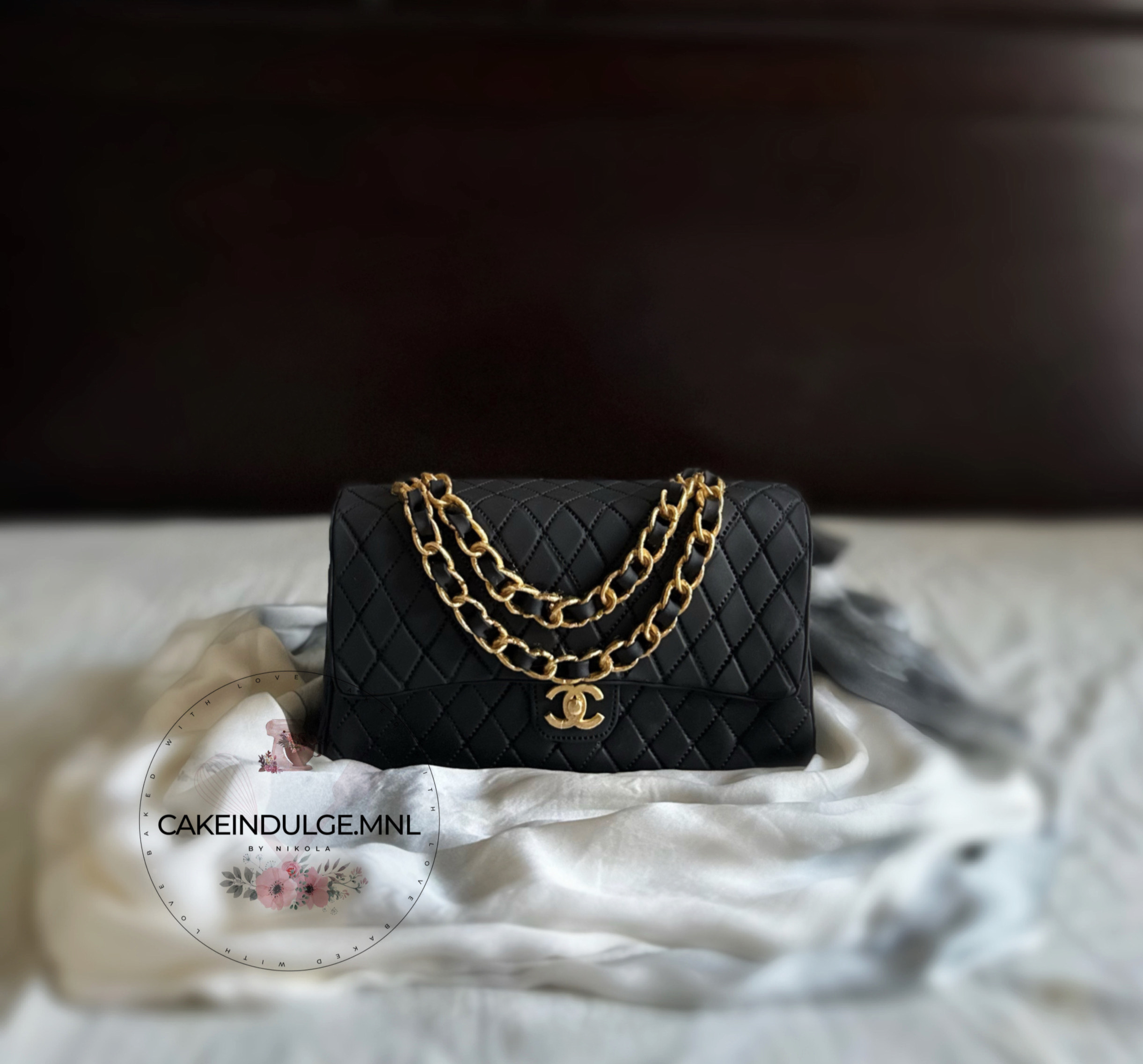 Louis Vuitton Black Bag - CakeIndulge PH