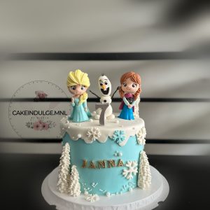 Elsa, Anna, and Olaf Cake