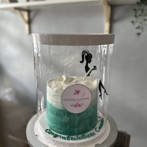 Bridal Shower Teal Cake